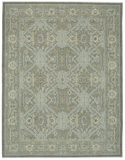 Veltos Mavi Gri Madalyon Klasik El Dokuma Halı 272x355 cm