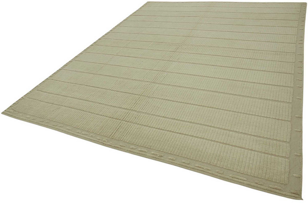 Veltos Uşak El Dokuma Bej Geometrik Modern Halı 270x350 cm 47813 – doku yakın çekim