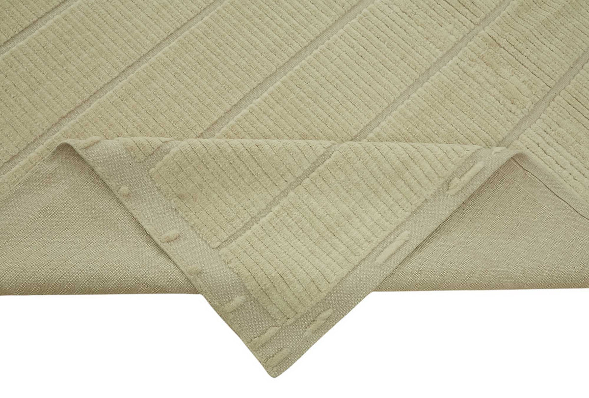 Veltos Uşak El Dokuma Bej Geometrik Modern Halı 270x350 cm 47813 – kenar detayı