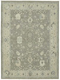 Veltos Gri Bej Madalyon Desenli Klasik El Dokuma Halı 258x350 cm