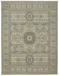 Veltos Gri Bej Geometrik Klasik El Dokuma Halı 293x374 cm
