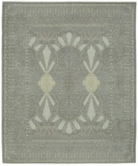 Veltos Gri Bej Madalyon Desenli Klasik El Dokuma Halı 310x370 cm
