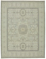 Veltos Açık Gri Geometrik Desenli Yün El Dokuma Halı 294x375 cm