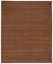 Veltos Koyu Kahverengi Halı Modern Çizgili El Dokuma 303x366 cm