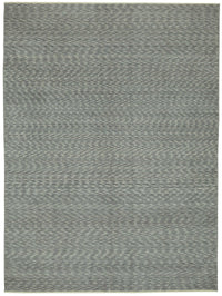 Veltos Antrasit Gri Modern Çizgili Yün Pamuk El Dokuma Halı 273x366 cm