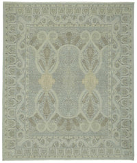 Veltos Madalyon Desenli Vizon Gri Bej El Dokuma Halı 310x371 cm