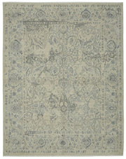 Veltos Uşak Çiçek Desenli Açık Gri Bej El Dokuma Yün Halı 280x357 cm