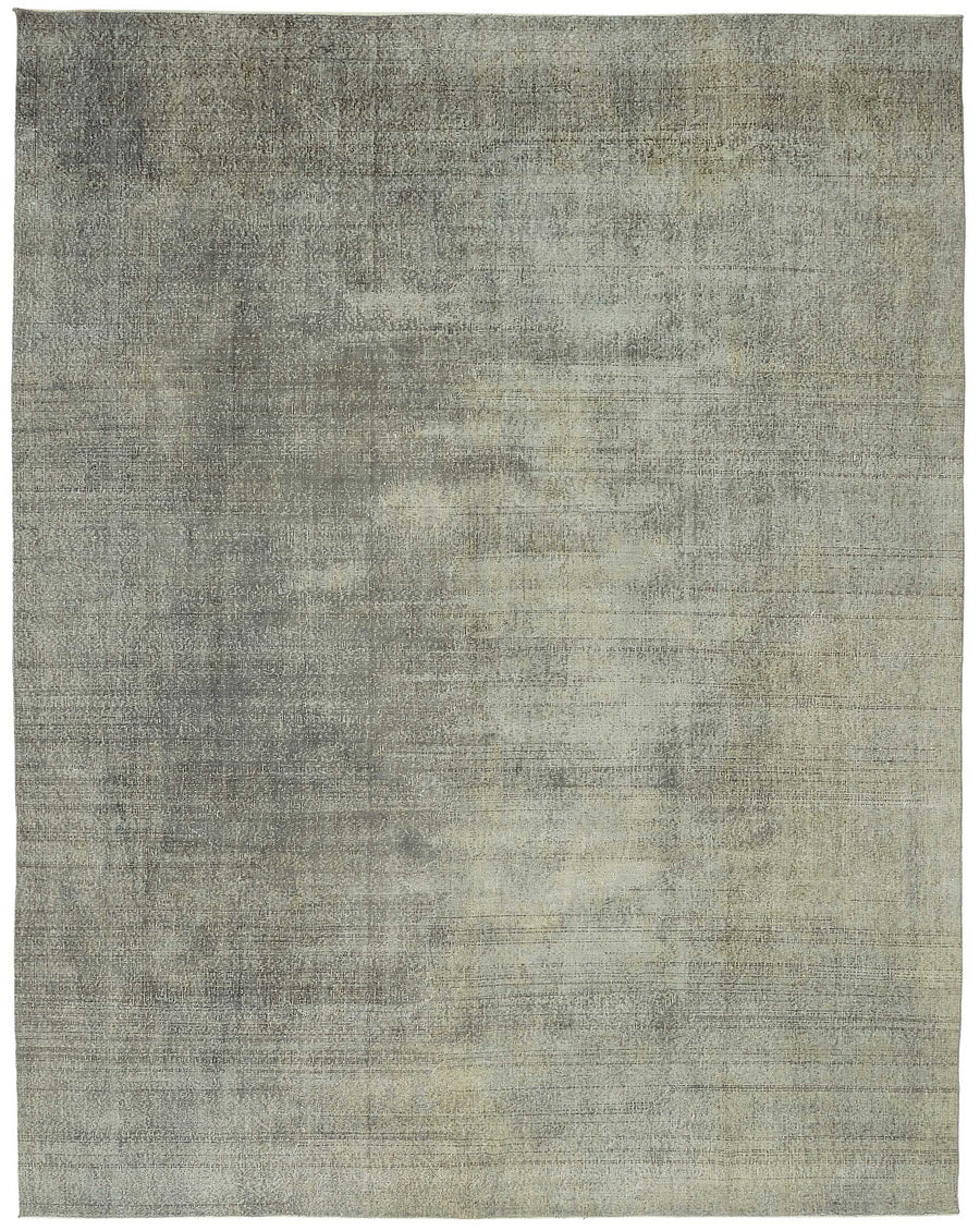 Zelko Gri Bej Soyut Desenli Yün Overdyed Halı 297x383 cm 47858