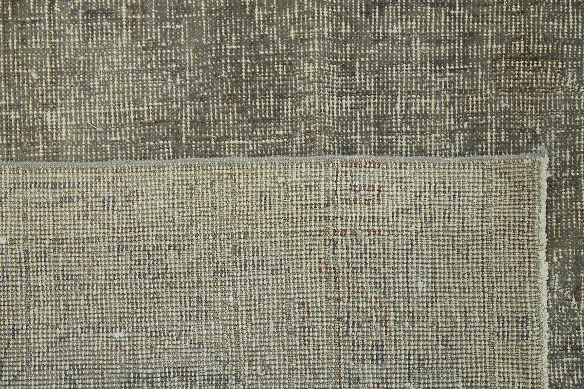 Zelko Gri Bej Soyut Desenli Yün Overdyed Halı 297x383 cm 47858 – arka yüz görünümü