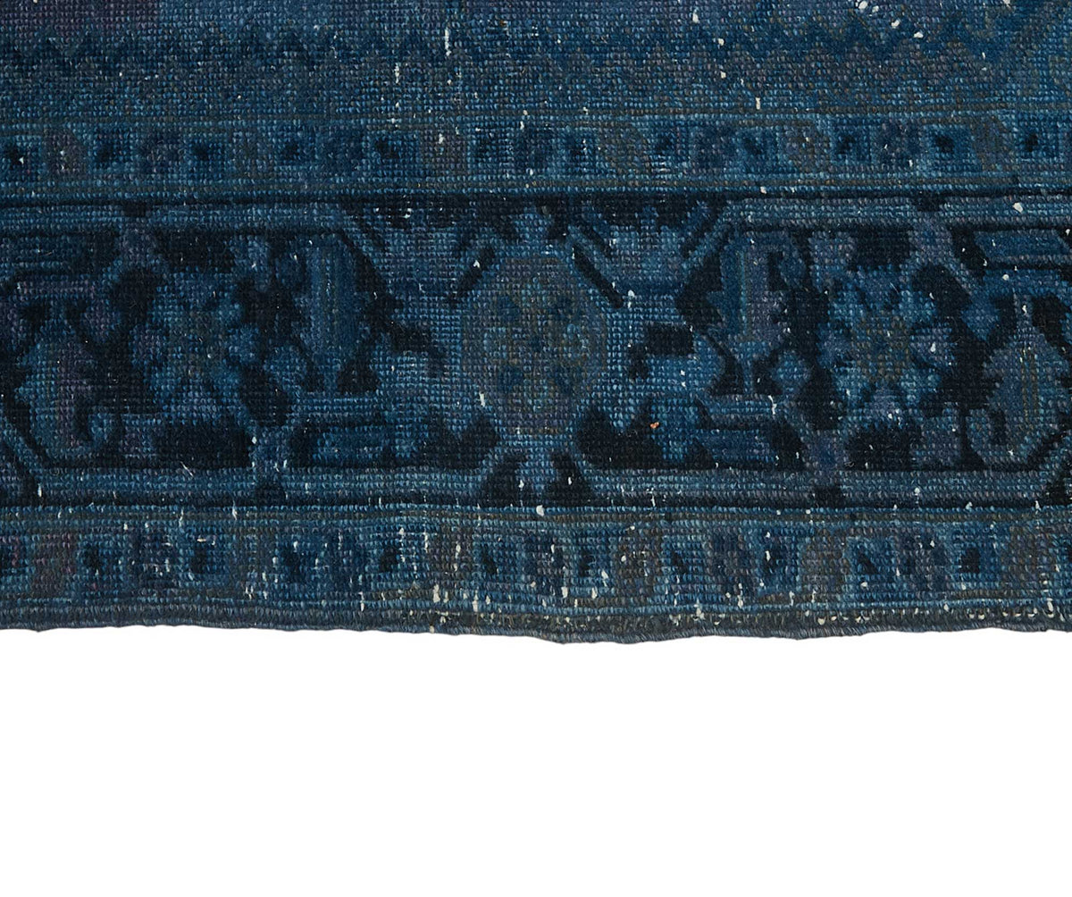 Zelko Madalyon Desenli Mavi ve Lacivert Overdyed Halı 250x296 cm – farklı açı
