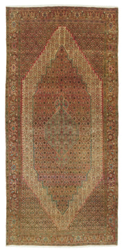 Rusvo Vintage Kırmızı Dokuma Madalyon Desenli Halı 152x332 cm 47871