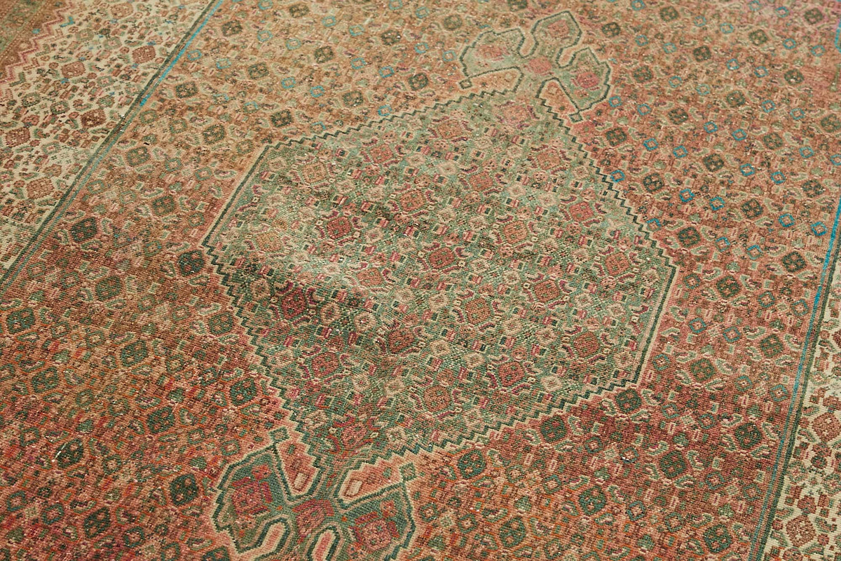 Rusvo Vintage Kırmızı Dokuma Madalyon Desenli Halı 152x332 cm 47871 – mekânda kullanım