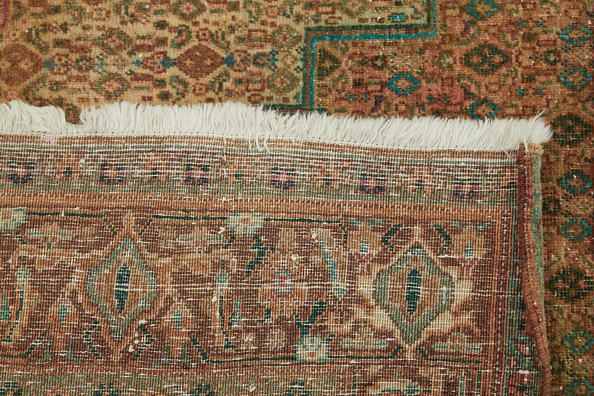 Rusvo Vintage Kırmızı Dokuma Madalyon Desenli Halı 152x332 cm 47871 – arka yüz görünümü