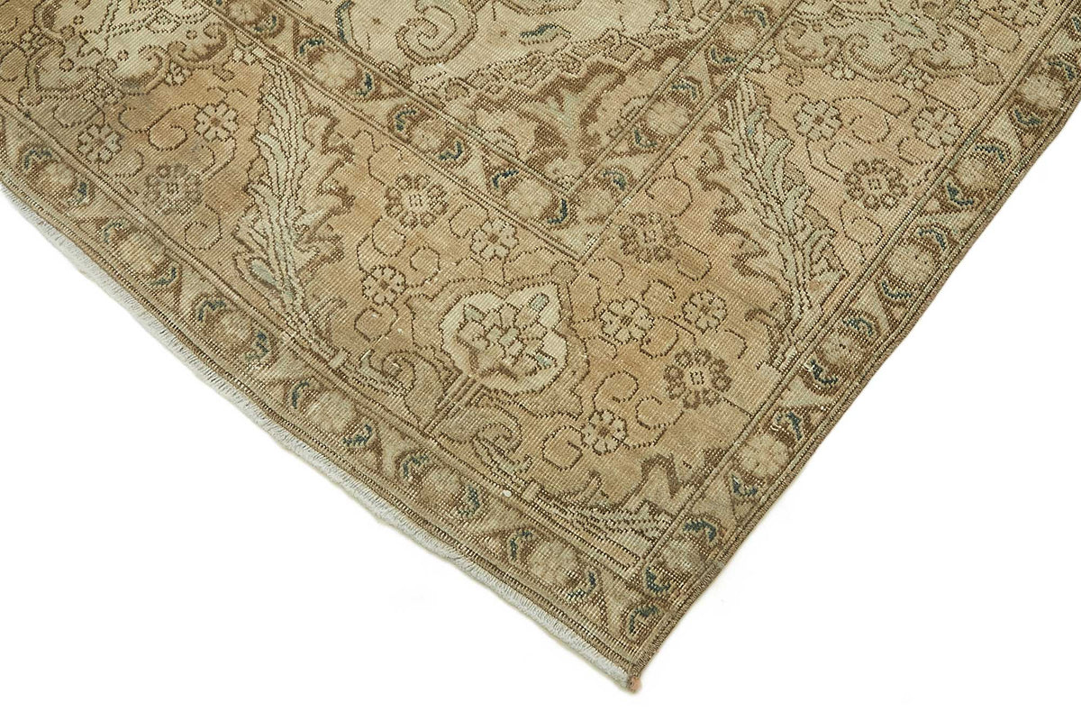 Rusvo Madalyon Desenli Lacivert Bej Vintage Halı 286x392 cm – detay görünümü