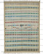Dromar Çok Renkli Halı Modern Geometrik Desenli El Dokuma 211x305 cm
