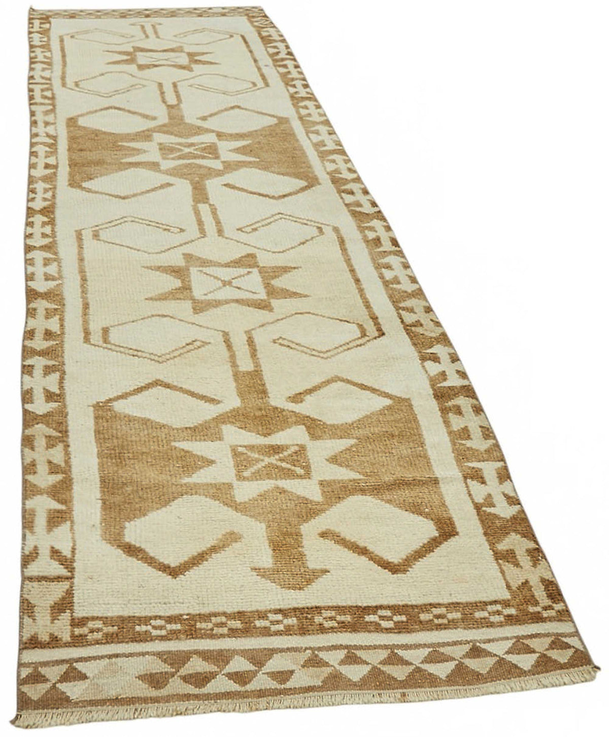 Zolvo Bej Yolluk Etnik Geometrik Desenli El Dokuma 100x375 cm – genel görünüm
