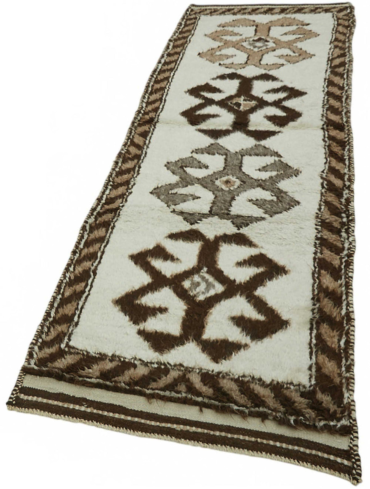 Zolvo Kırmızı Etnik Halı Vintage Yolluk 92x318 cm 48206 – doku yakın çekim