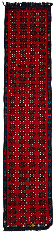 Zolvo Geometrik Desenli Kırmızı Dokuma Herki Yolluk 94x446 cm 48212