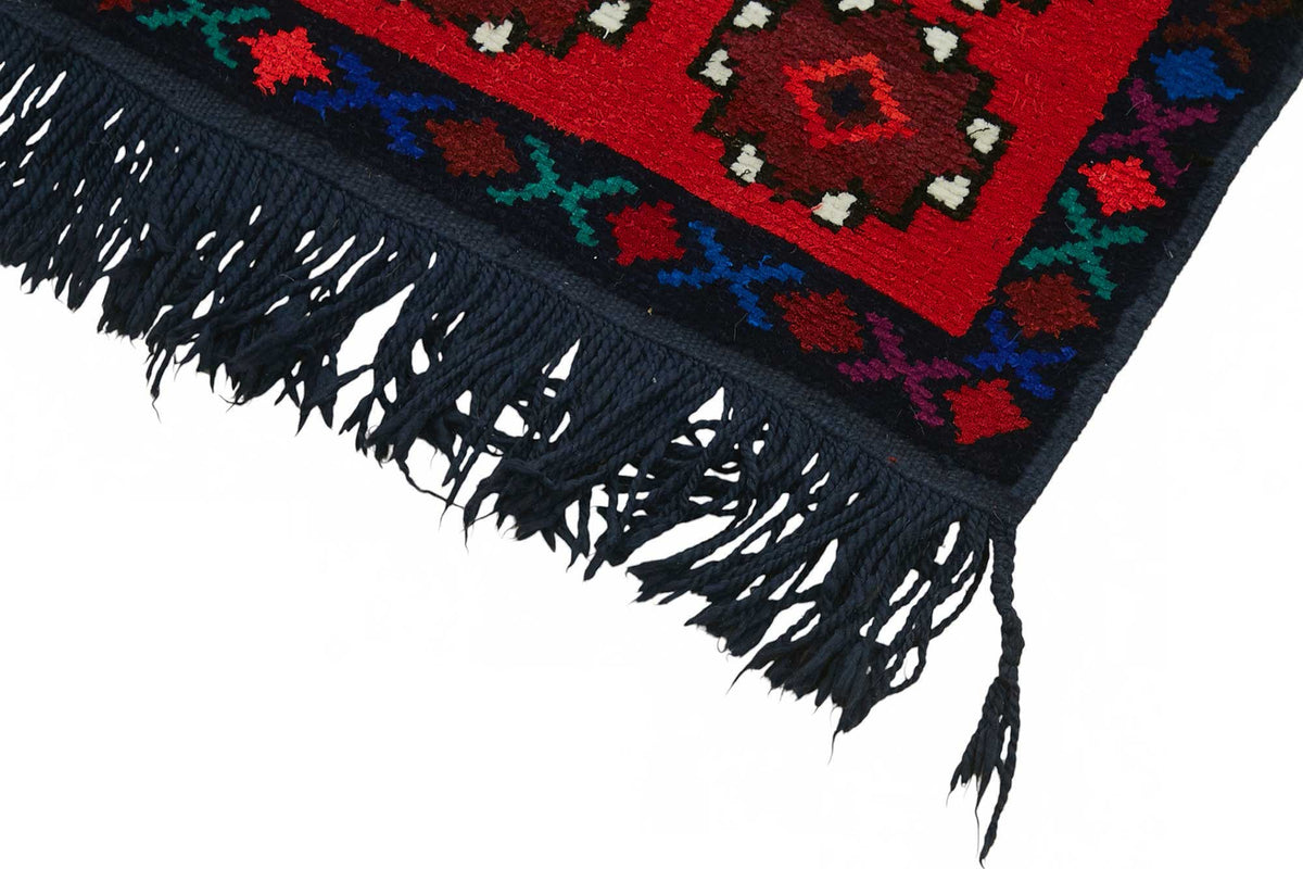Zolvo Geometrik Desenli Kırmızı Dokuma Herki Yolluk 94x446 cm 48212 – detay görünümü