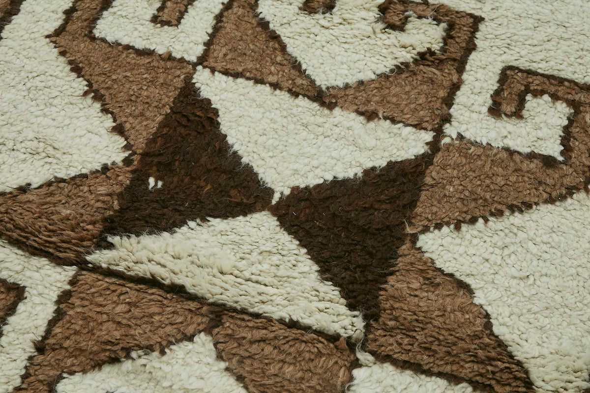 Zolvo Kırmızı Kahverengi Etnik Geometrik El Dokuma Halı 92x342 cm – mekânda kullanım