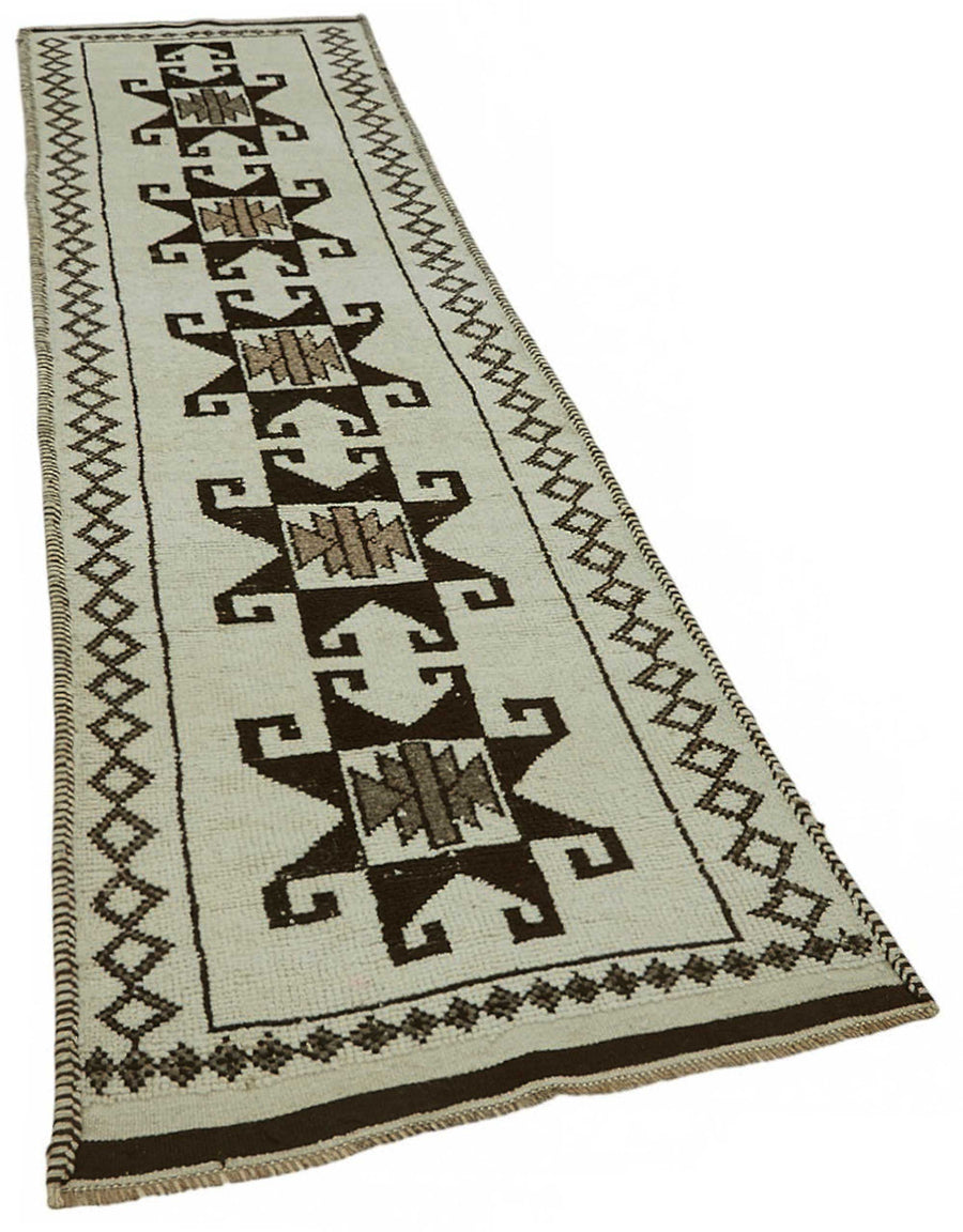 Zolvo Kırmızı Kahverengi Madalyon Desenli Yün Yolluk 86x332 cm – genel görünüm