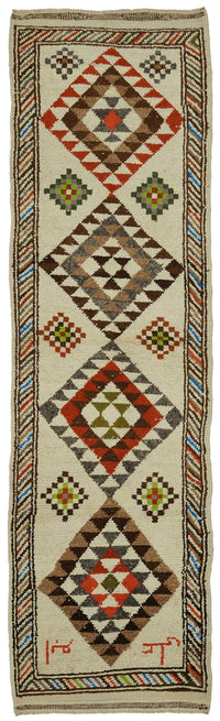 Zolvo Geometrik Desenli Kırmızı Etnik Halı Yolluk 96x330 cm