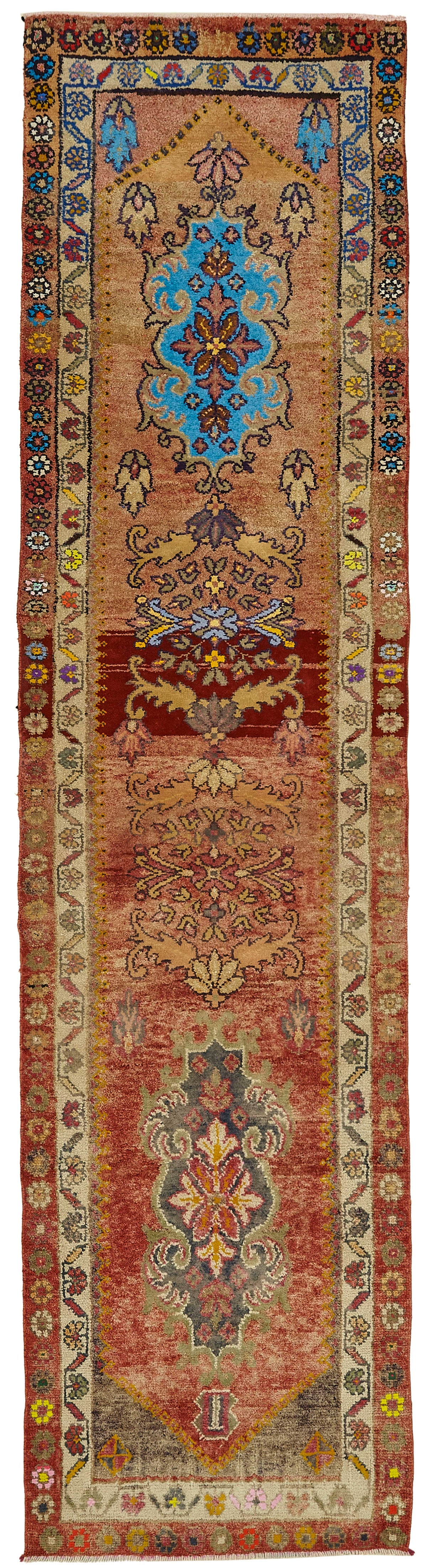 Zolvo Herki Kırmızı Yolluk Madalyon Desenli 81x332 cm 48472