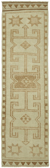 Zolvo Bej Taba Geometrik Desenli Etnik El Dokuma Yolluk 97x330 cm