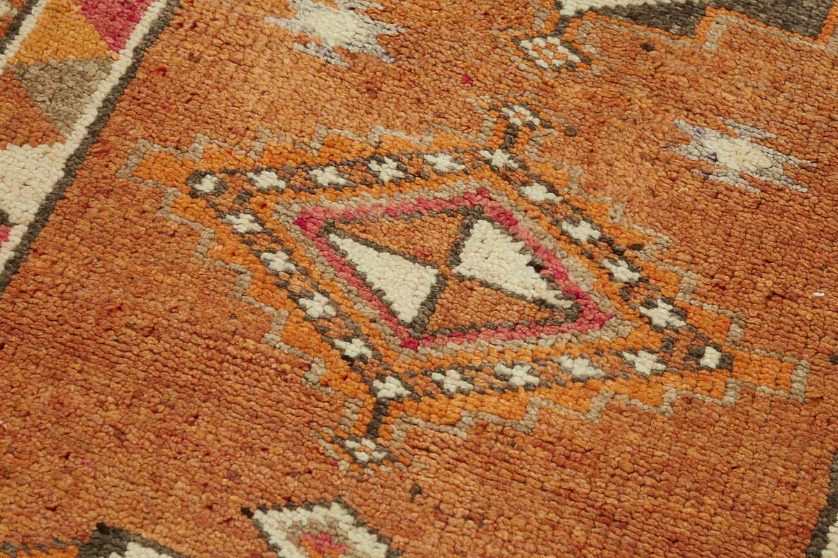 Zolvo Çok Renkli Halı Geometrik Desenli Herki El Dokuma Yolluk 95x343 cm – mekânda kullanım