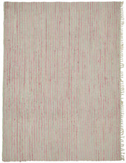 Gozvan Modern Çizgili Pembe ve Bej El Dokuma Halı 230x307 cm