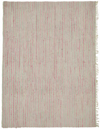 Gozvan Modern Çizgili Pembe ve Bej El Dokuma Halı 230x307 cm