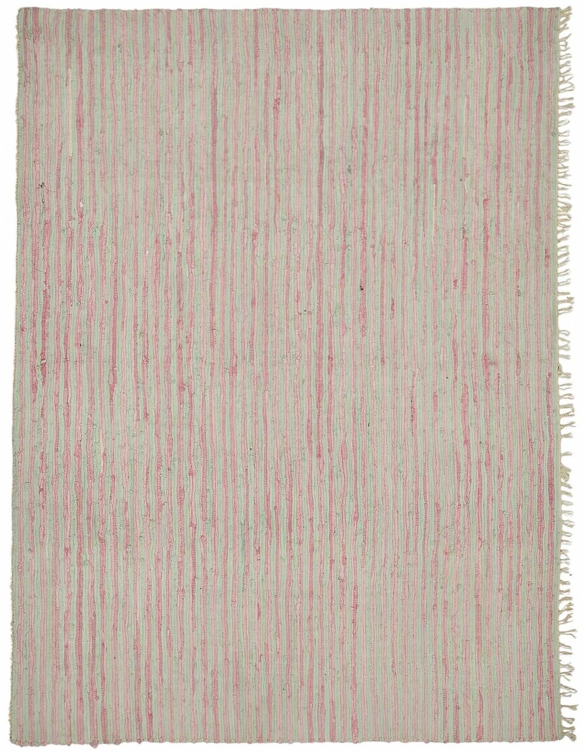 Gozvan Modern Çizgili Pembe ve Bej El Dokuma Halı 230x307 cm