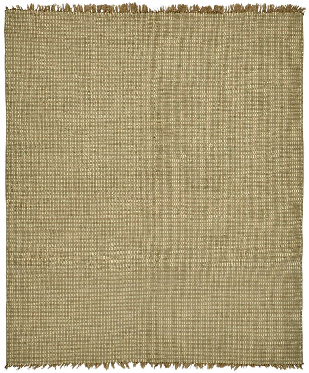 Gozvan Modern Düz Krem Halı Gözenecli Dokulu 178x210 cm 48524