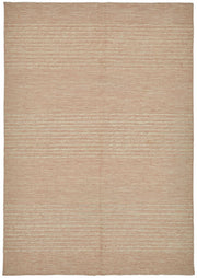 Gozvan Bej Modern Halı Toz Pembe Çizgili Yün Dokuma 180x251 cm