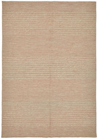 Gozvan Bej Modern Halı Toz Pembe Çizgili Yün Dokuma 180x251 cm