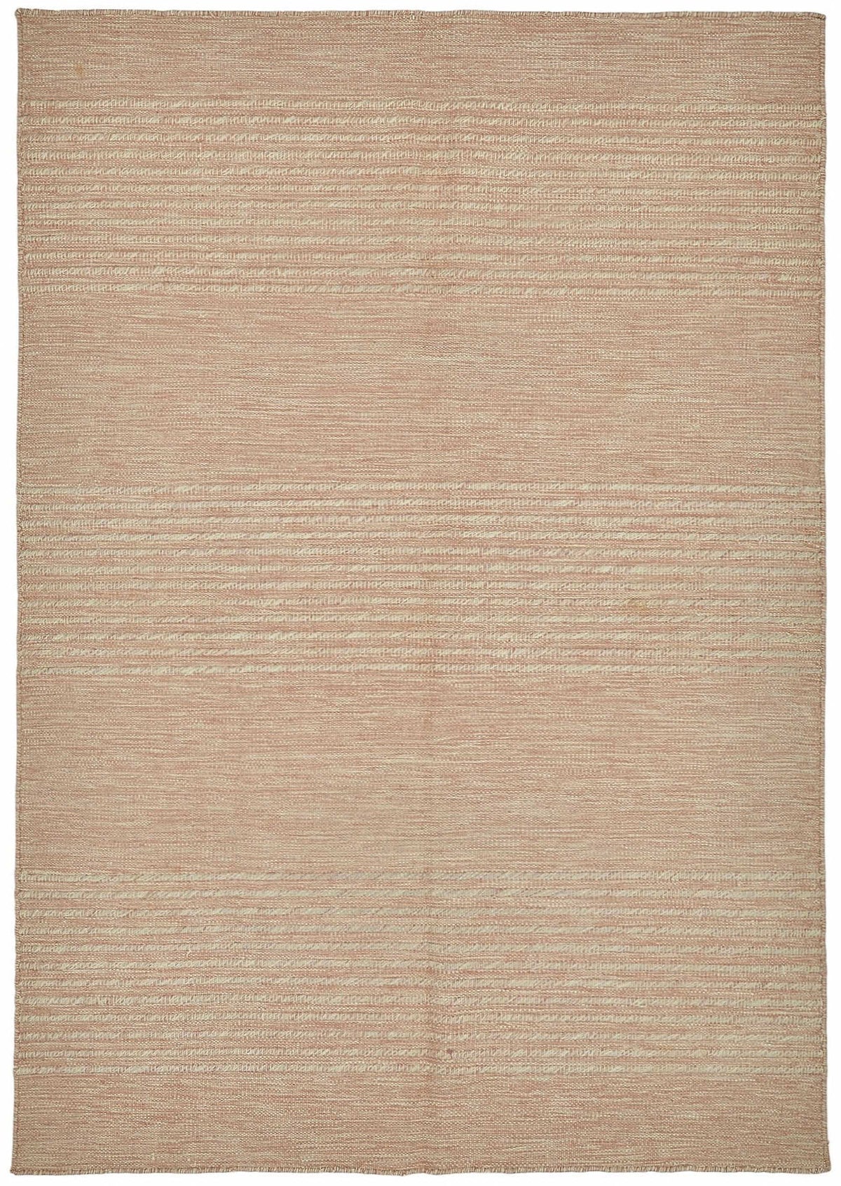 Gozvan Bej Modern Halı Toz Pembe Çizgili Yün Dokuma 180x251 cm