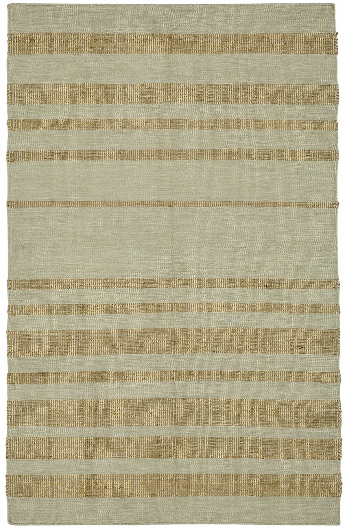 Gozvan Bej Çizgili Dokulu Yün El Dokuma Halı 150x241 cm 48532