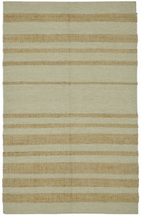 Gozvan Bej Çizgili Dokulu Yün El Dokuma Halı 150x241 cm 48532