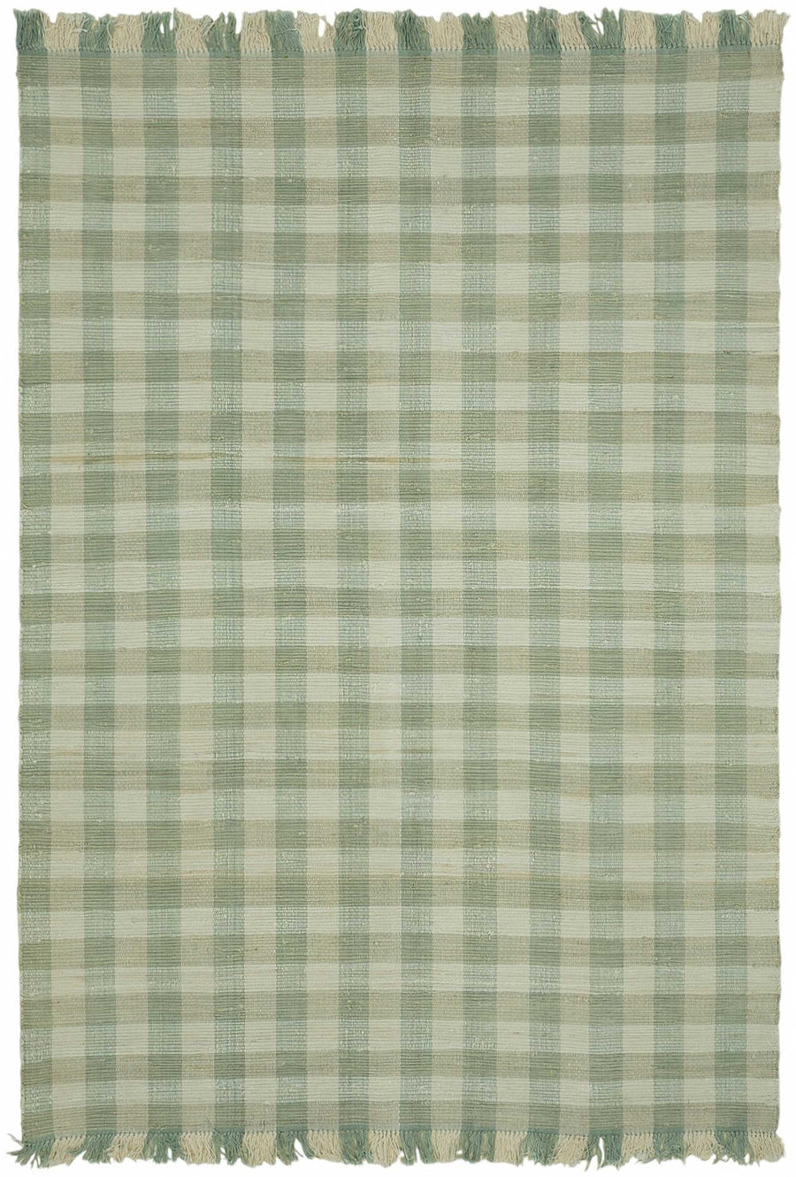 Gozvan Dokuma Modern Halı, Adaçayı Yeşili Geometrik Desenli 180x256 cm