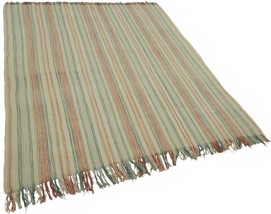 Gozvan Yeşil Bej Halı, Modern Çizgili El Dokuma 180x230 cm 48539 – genel görünüm