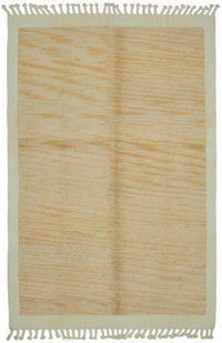 Gozvan Soyut Desenli Bej ve Taba Rengi Dokuma Modern Halı 175x267 cm