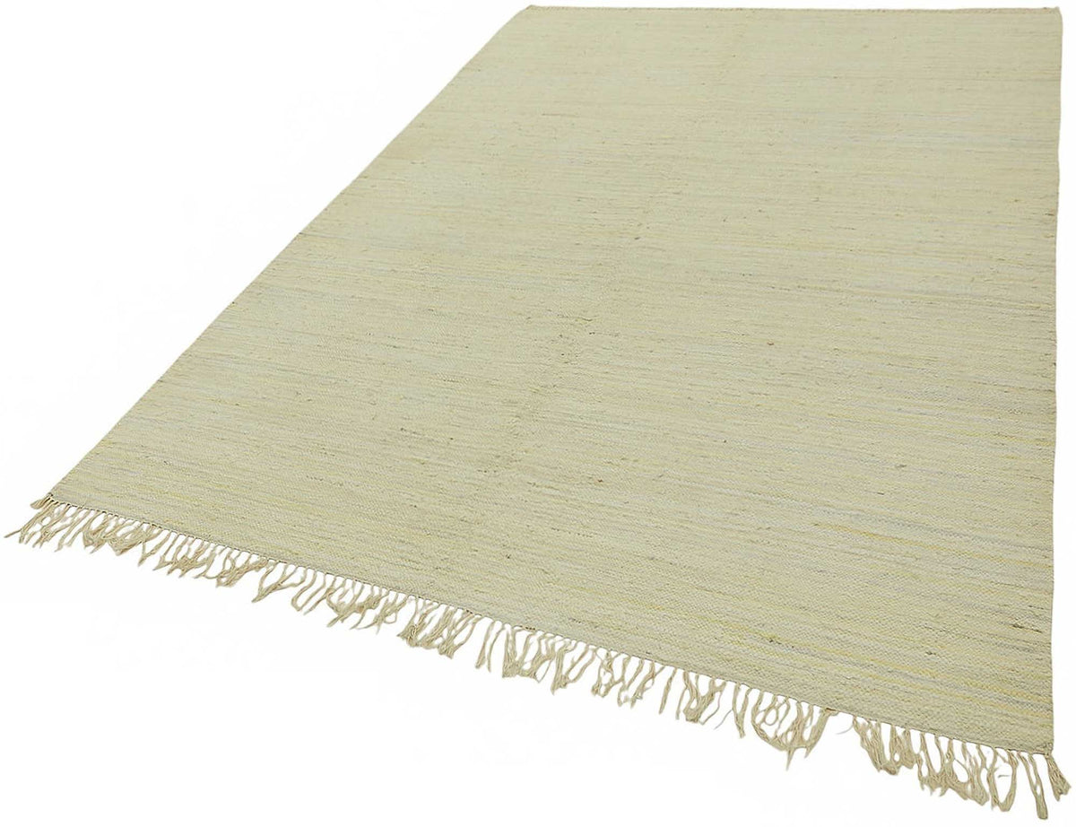 Gozvan Scandinavian Düz Bej ve Kırmızı Dokuma Halı 180x273 cm – doku yakın çekim