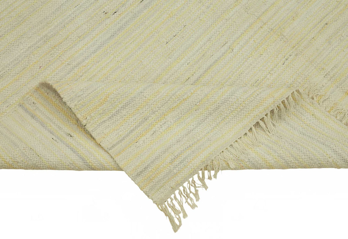 Gozvan Scandinavian Düz Bej ve Kırmızı Dokuma Halı 180x273 cm – kenar detayı