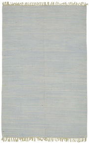 Gozvan Açık Gri Beyaz Düz Modern El Dokuma Halı 170x270 cm