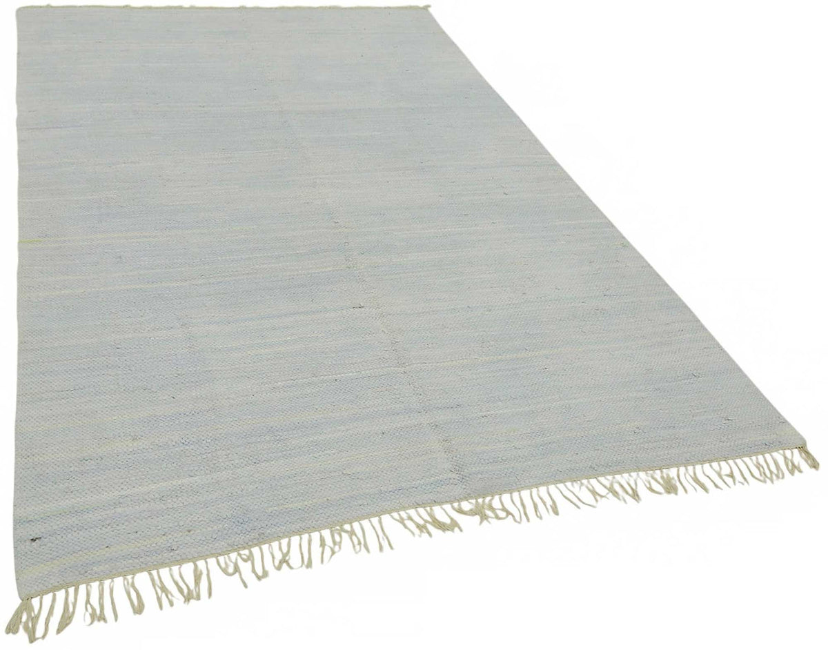 Gozvan Açık Gri Beyaz Düz Modern El Dokuma Halı 170x270 cm – genel görünüm