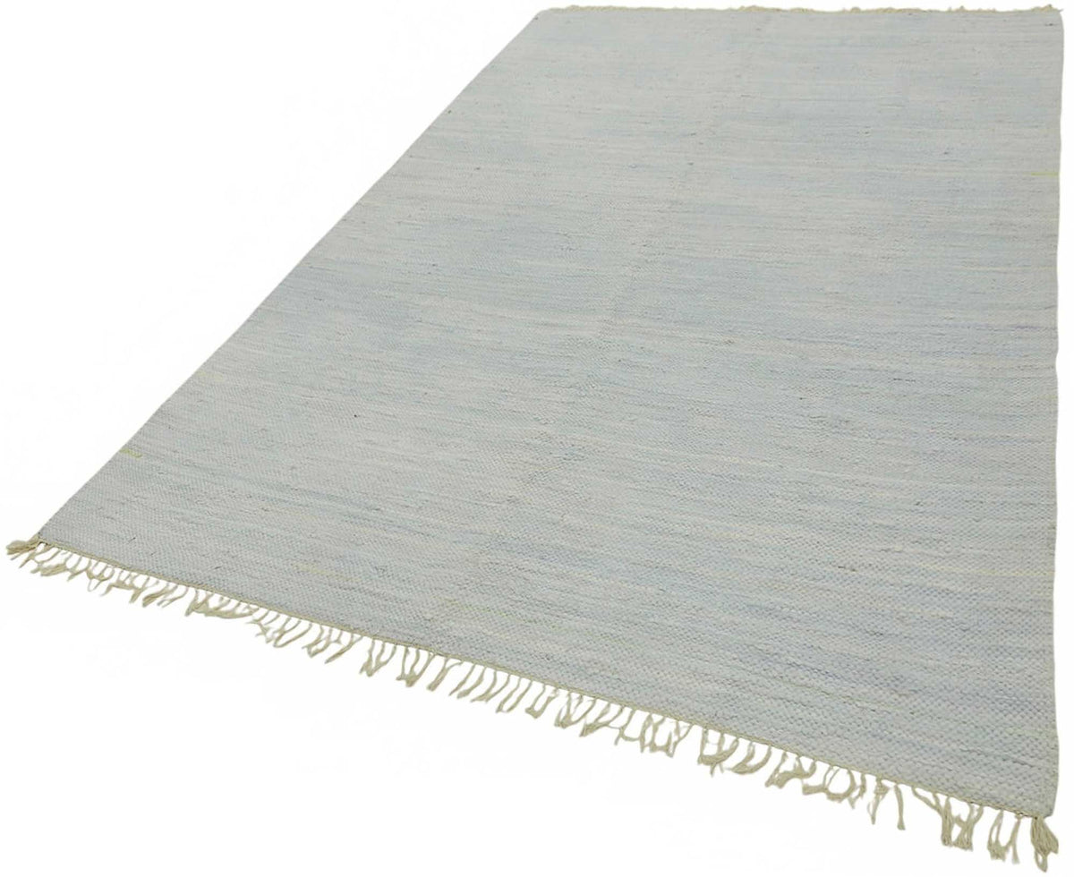 Gozvan Açık Gri Beyaz Düz Modern El Dokuma Halı 170x270 cm – doku yakın çekim