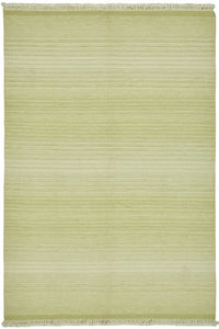 Gozvan Vintage Yeşil ve Bej Çizgili El Dokuma Halı 190x270 cm 48554