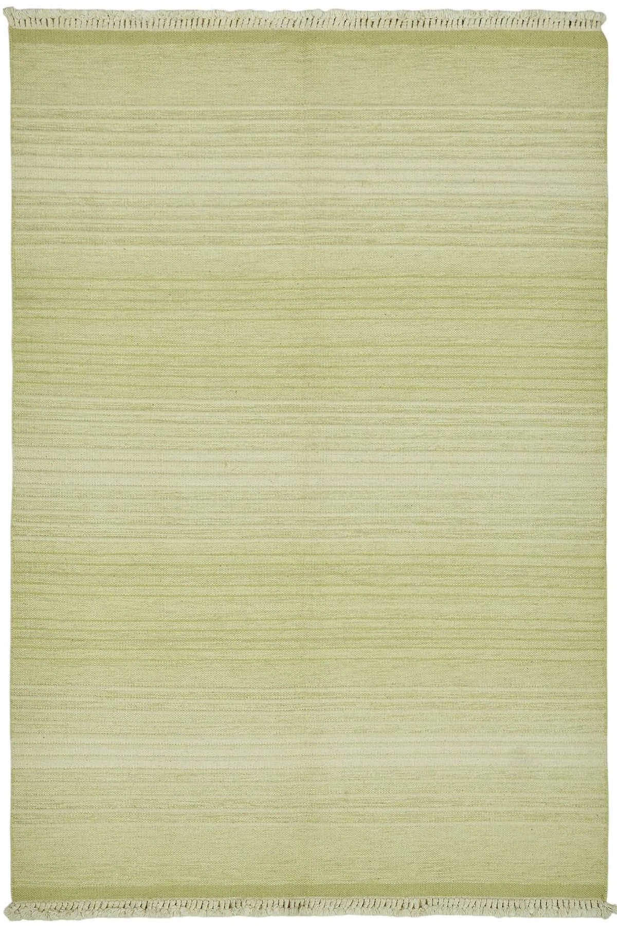 Gozvan Vintage Yeşil ve Bej Çizgili El Dokuma Halı 190x270 cm 48554