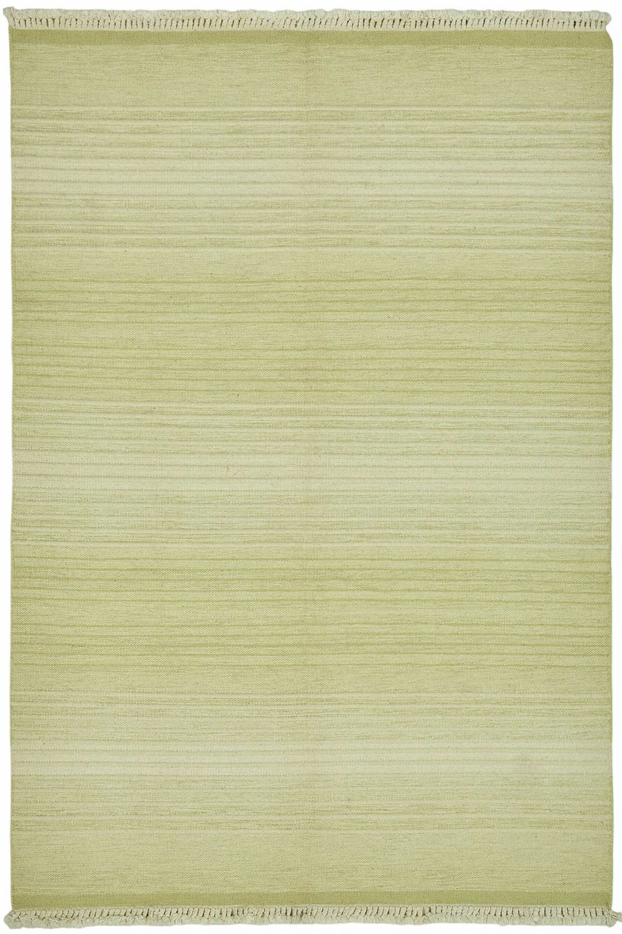 Gozvan Vintage Yeşil ve Bej Çizgili El Dokuma Halı 190x270 cm 48554