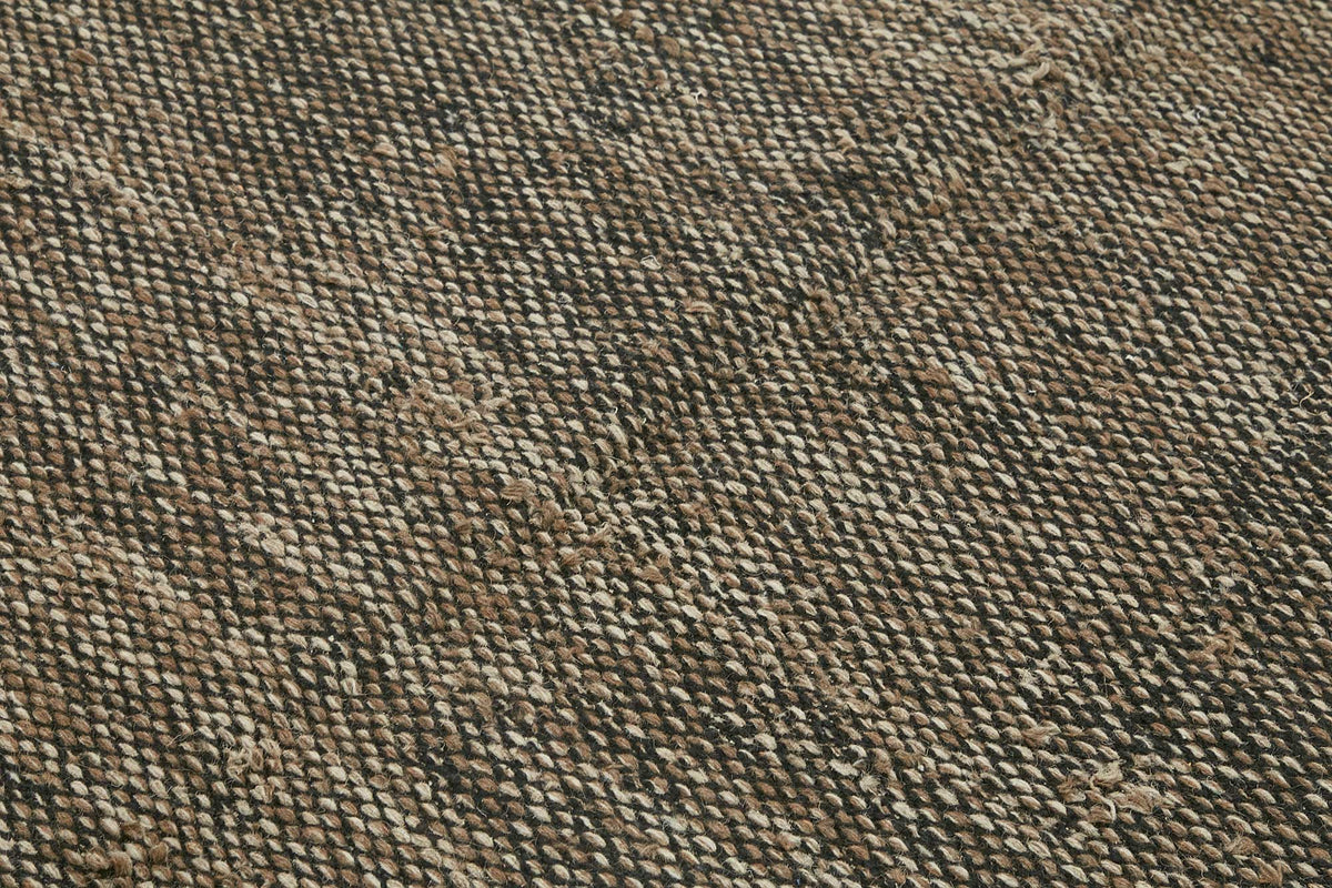 Gozvan Kahverengi Gri Düz Modern El Dokuma Halı 190x264 cm – mekânda kullanım